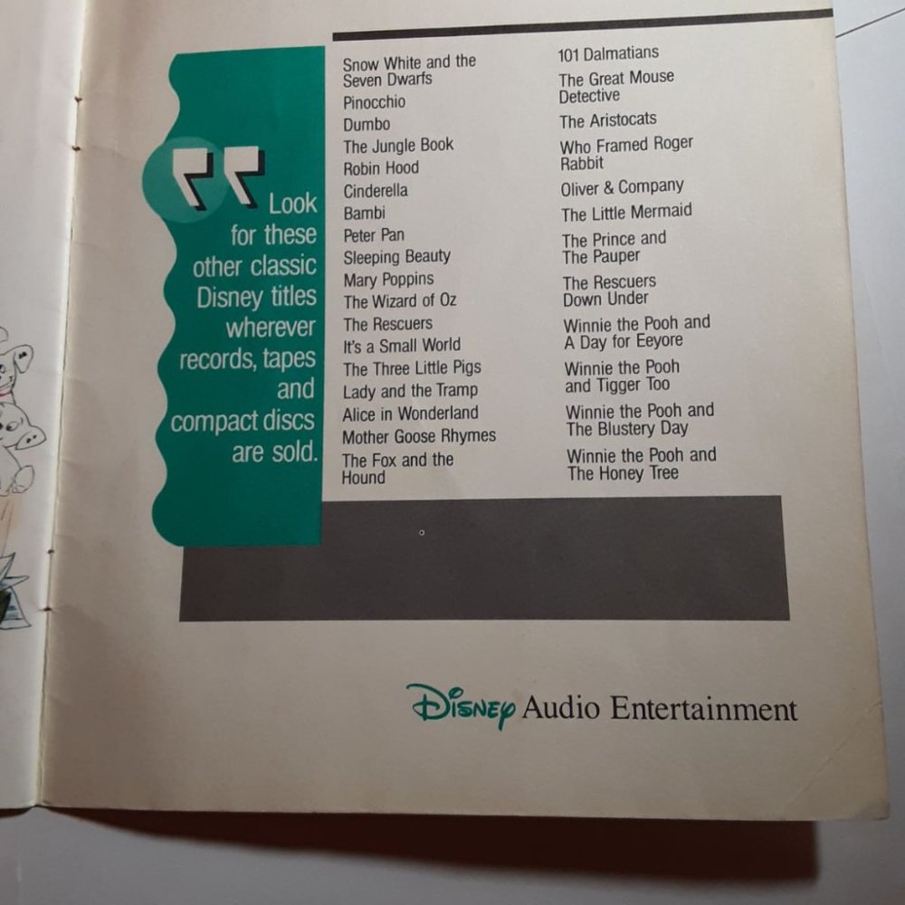 1990 101 Dalmatians Book The Walt Disney Company - Picture 4 of 5